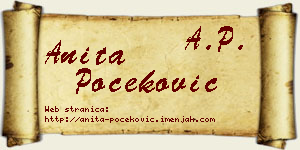 Anita Počeković vizit kartica
